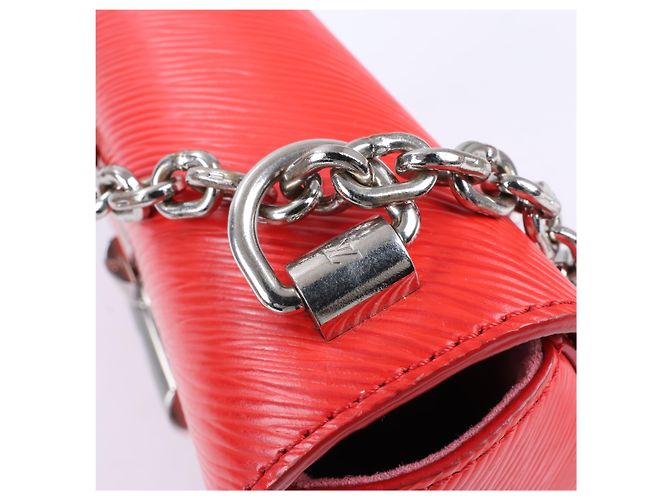 Borsa a Spalla Louis Vuitton Epi Leather Twist MM in Rosso M50523 Rosa - vista 7