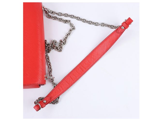 Borsa a Spalla Louis Vuitton Epi Leather Twist MM in Rosso M50523 Rosa - vista 9