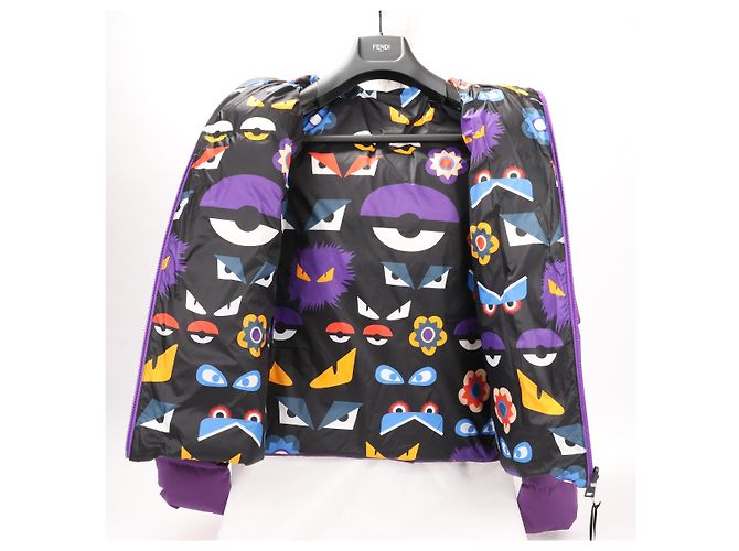 Fendi Pufferjacke Lila, Größe 44 - Ansicht 5