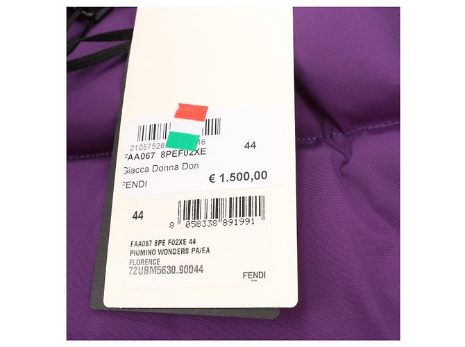 Fendi Pufferjacke Lila, Größe 44 - Ansicht 9