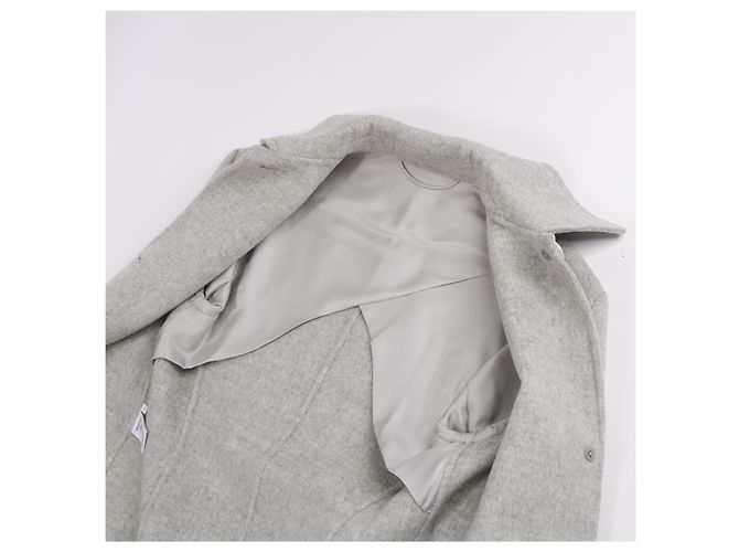 Abrigo de lana de doble cara Helmut Lang Gris, Talla XS - vista 14