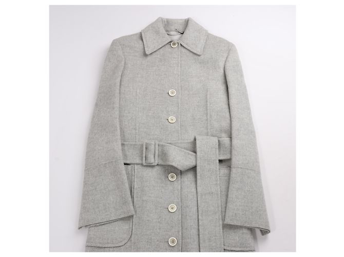 Abrigo de lana de doble cara Helmut Lang Gris, Talla XS - vista 2