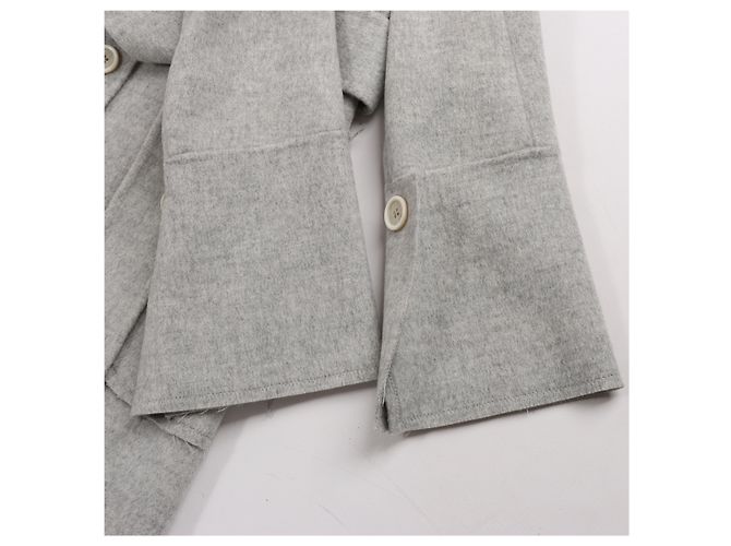 Abrigo de lana de doble cara Helmut Lang Gris, Talla XS - vista 4
