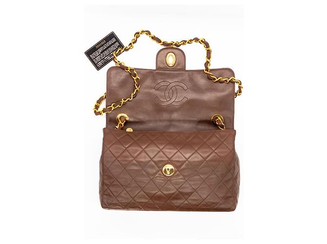 Timeless CHANEL Jumbo Classic Single Flap 30 cm Marrone Cioccolato - vista 10