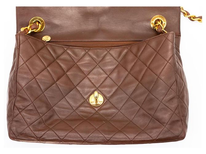 Timeless CHANEL Jumbo Classic Single Flap 30 cm Marrone Cioccolato - vista 12