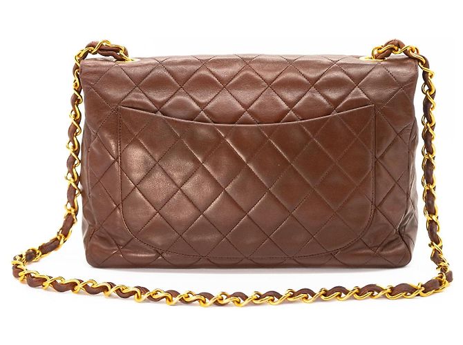 Timeless CHANEL Jumbo Classic Single Flap 30 cm Marrone Cioccolato - vista 4