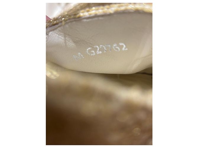 Chanel Metallic-Gewebe Espadrilles Goldbeige Schwarz - Ansicht 5