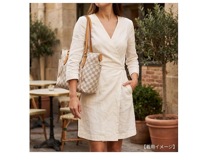 Borsa Tote Louis Vuitton Damier Azur Bianco Blu Multicolore - vista 14