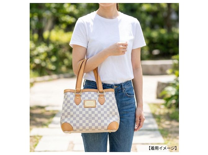 Louis Vuitton Hampstead PM Damier Azur Schultertasche Schwarz Weiß Mehrfarben - Ansicht 17