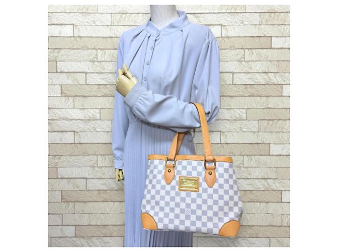 Louis Vuitton Hampstead PM Damier Azur Schultertasche Schwarz Weiß Mehrfarben - Ansicht 2