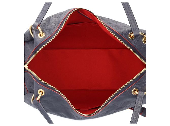 Borsa a Spalla Louis Vuitton Pontu PM Monogram Empreinte Rosso Multicolore Blu navy - vista 5