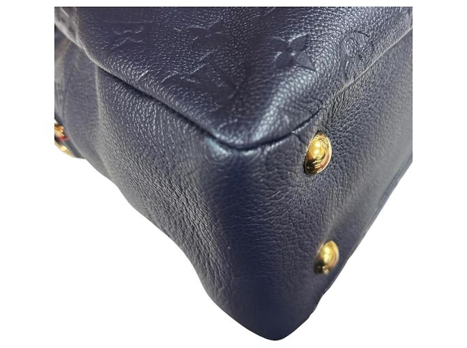 Borsa a Spalla Louis Vuitton Pontu PM Monogram Empreinte Rosso Multicolore Blu navy - vista 7
