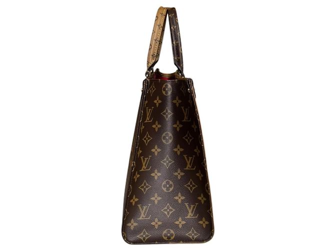 Borsa a tracolla Louis Vuitton OnTheGo MM Giant Monogram Marrone Monogramma - vista 5