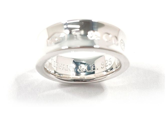 Anello Tiffany & Co. 1837 Medium Band in Argento 925 - vista 4
