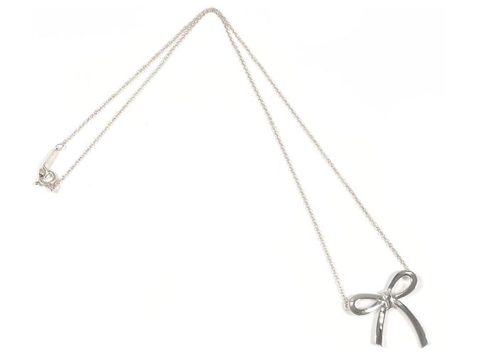 Tiffany & Co Collana Tiffany Bow Ribbon Argento - vista 3