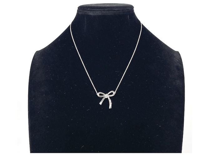 Tiffany & Co Collana Tiffany Bow Ribbon Argento - vista 6