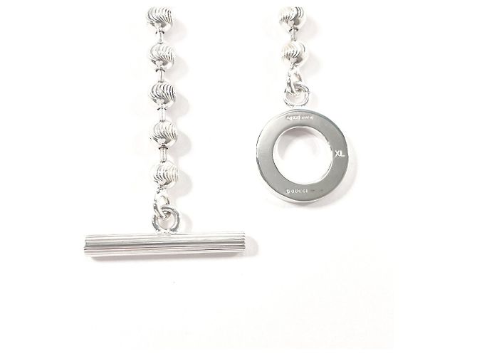 Collar de cadena de bolas GUCCI 602736 J8400 8106 Plata - vista 4