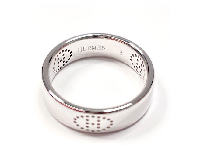 Ring Hermès Anel HERMES Eclipse Ruban Prata - vista 4