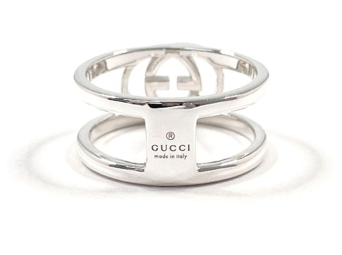 Anello largo Interlocking G GUCCI Argento - vista 2