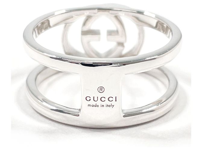 Anello largo Interlocking G GUCCI Argento - vista 3
