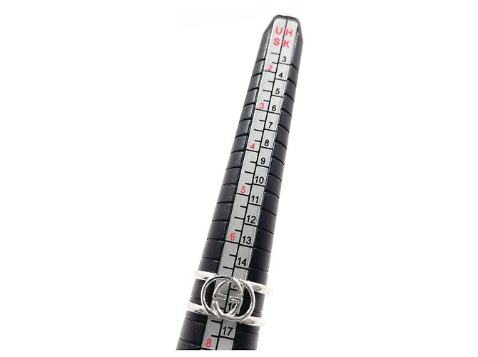 Anello largo Interlocking G GUCCI Argento - vista 6