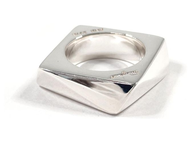 Anello a fascia in argento sterling Salvatore Ferragamo - vista 3