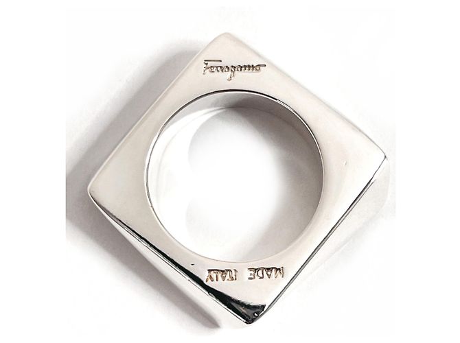 Anello a fascia in argento sterling Salvatore Ferragamo - vista 5