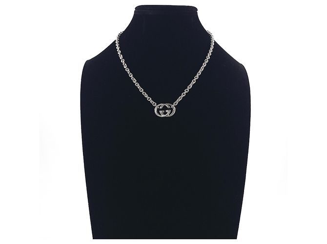Collar GUCCI Interlocking G Plata - vista 6