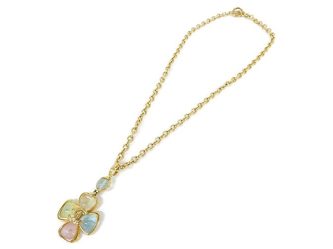 Colar Chanel Ouro e Multicor Dourado - vista 2