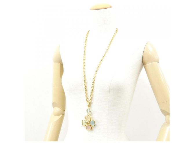 Colar Chanel Ouro e Multicor Dourado - vista 6