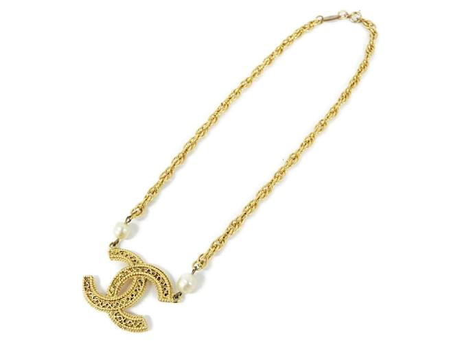 Collana Chanel Oro e Bianco con Perla Artificiale D'oro - vista 2
