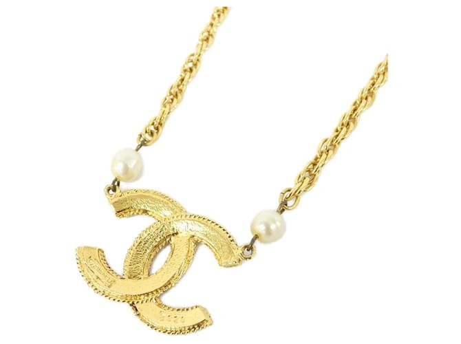 Collana Chanel Oro e Bianco con Perla Artificiale D'oro - vista 3
