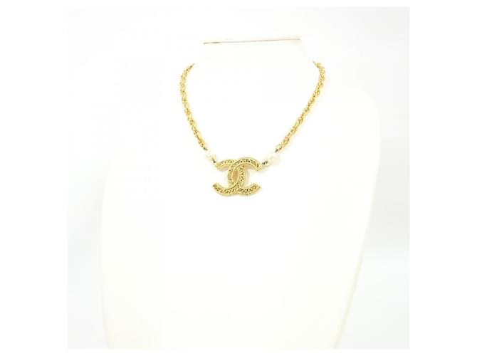 Collana Chanel Oro e Bianco con Perla Artificiale D'oro - vista 6