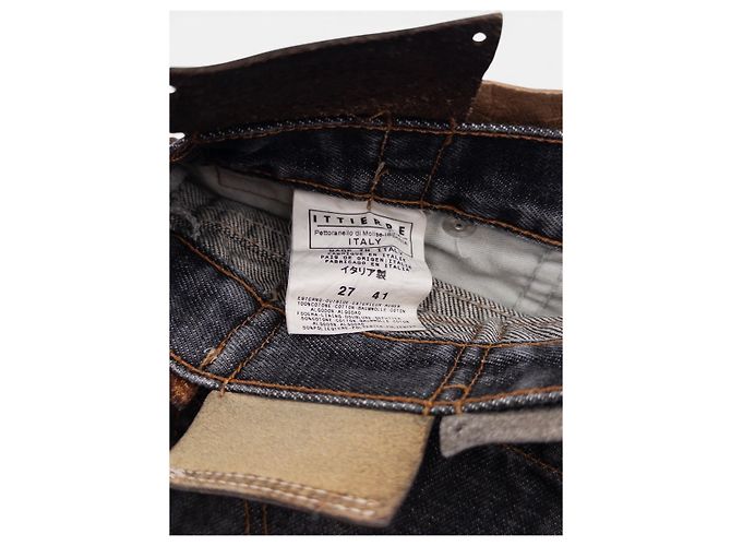 Dolce & Gabbana AW03 Flared Bootcut Multi Patch Tag Denim Jeans Grigio - vista 7