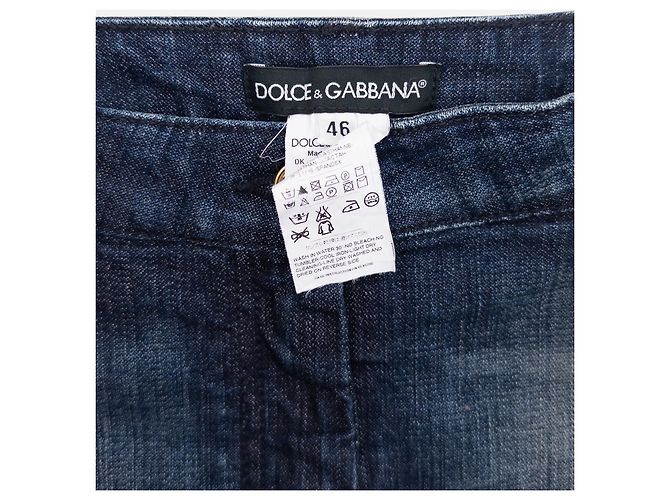 Mini gonna in denim con bordo in pizzo floreale Dolce & Gabbana anni 2000 - vista 5