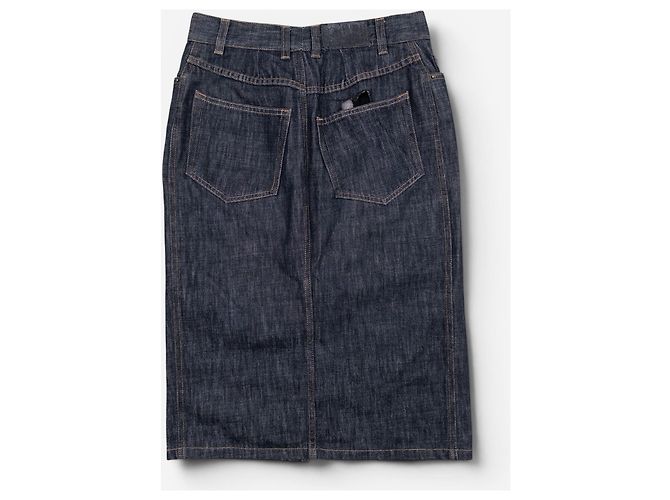 Gucci von Tom Ford SS02 Jeans-Midirock mit Herz-Cutout - Ansicht 2