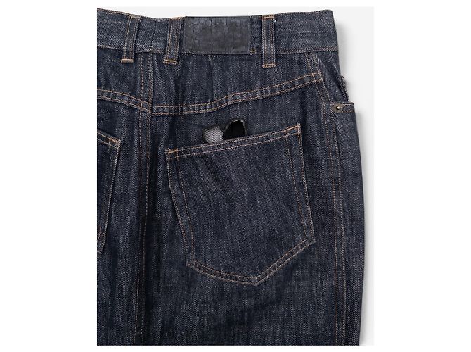 Gucci von Tom Ford SS02 Jeans-Midirock mit Herz-Cutout - Ansicht 3
