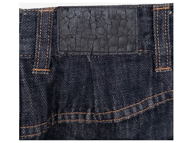 Gucci von Tom Ford SS02 Jeans-Midirock mit Herz-Cutout - Ansicht 5