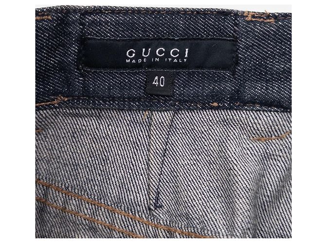 Gucci von Tom Ford SS02 Jeans-Midirock mit Herz-Cutout - Ansicht 6