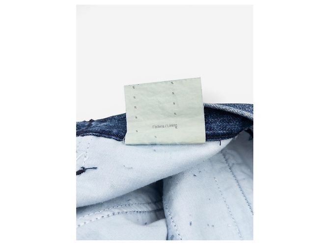 Vaqueros de denim con flecos y pedrería Fendi años 2000 Azul - vista 8