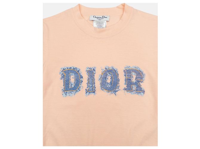 Camiseta con estampado de denim 'Dior' Dior by Galliano SS03 Rosa - vista 3