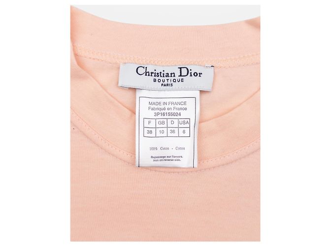 Camiseta con estampado de denim 'Dior' Dior by Galliano SS03 Rosa - vista 4