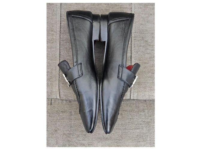 Mocassini in pelle nera Hermès con fibbia 'H' Nero - vista 9