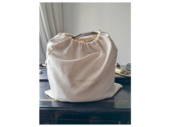 Giorgio Armani La Prima Soft Ledertasche, Beige - Ansicht 4