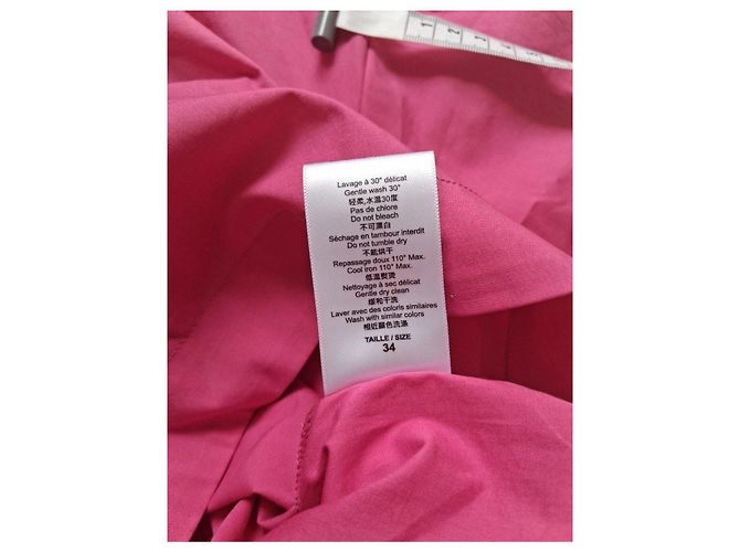 Camicia Zapa rosa con volant maniche corte - vista 7