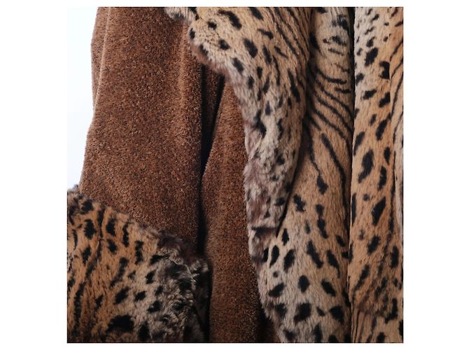 Emanuel Ungaro Laura Graziani Alta Moda Cappotto Couture En Tejidos Ungaro Première Paris Castaño - vista 5