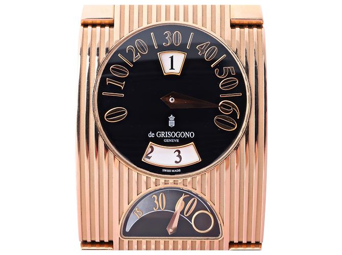 Orologio De Grisogono FG ONE N04 019281 18k PG x Leather AT con quadrante nero - vista 2