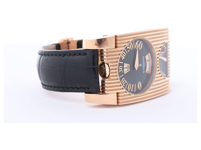 Orologio De Grisogono FG ONE N04 019281 18k PG x Leather AT con quadrante nero - vista 4