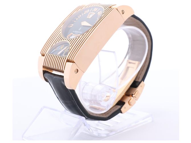 Orologio De Grisogono FG ONE N04 019281 18k PG x Leather AT con quadrante nero - vista 5