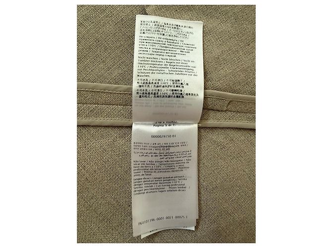 Valentino Falda Maxi de Lino Beige - vista 10